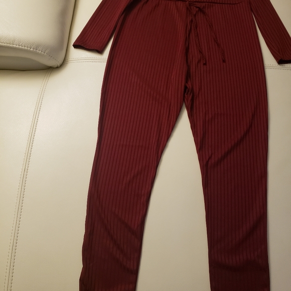 Burgundy jumpsuit - Picture 2 of 3